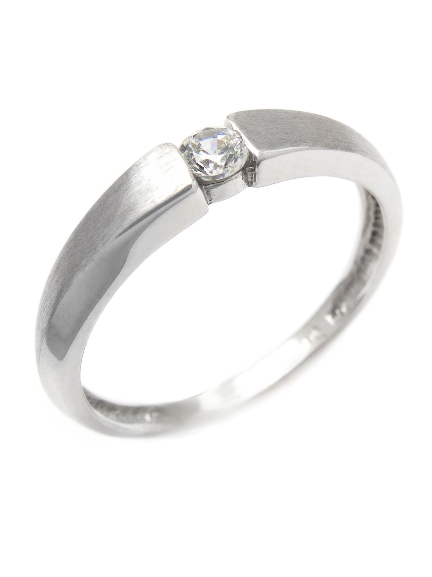 Damenring 375/ Weißgold mit Zirkonia - Größe: 56 Damenring 375/ Weißgold mit Zirkonia - Größe: 56