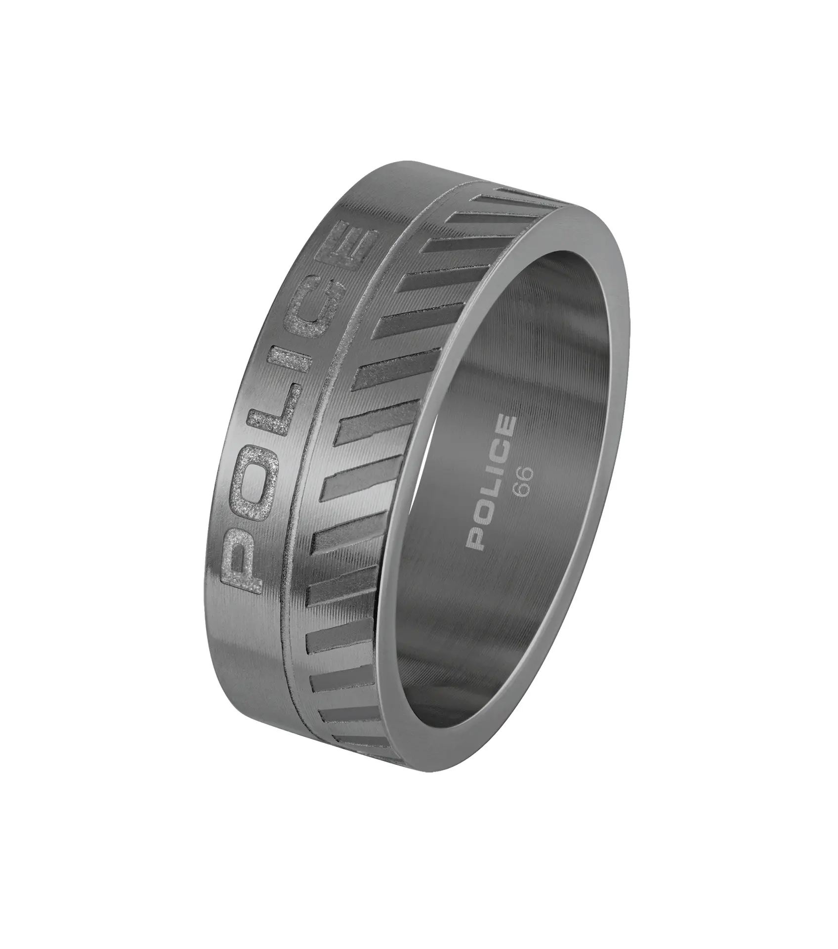 Police Trendstone Ring Edelstahl grau Gr. 64, 66