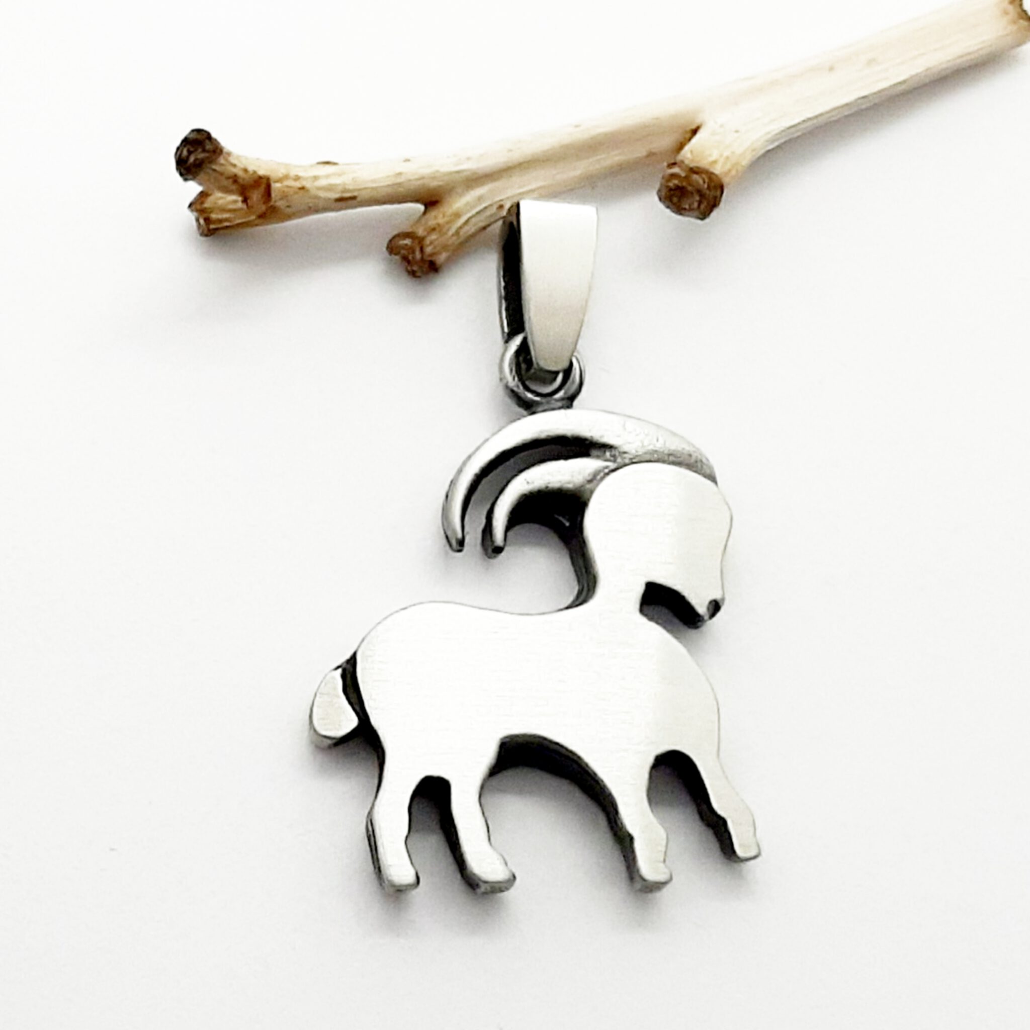 Nordform Tierkreiszeichen Steinbock Anhänger Silber (18x27mm)