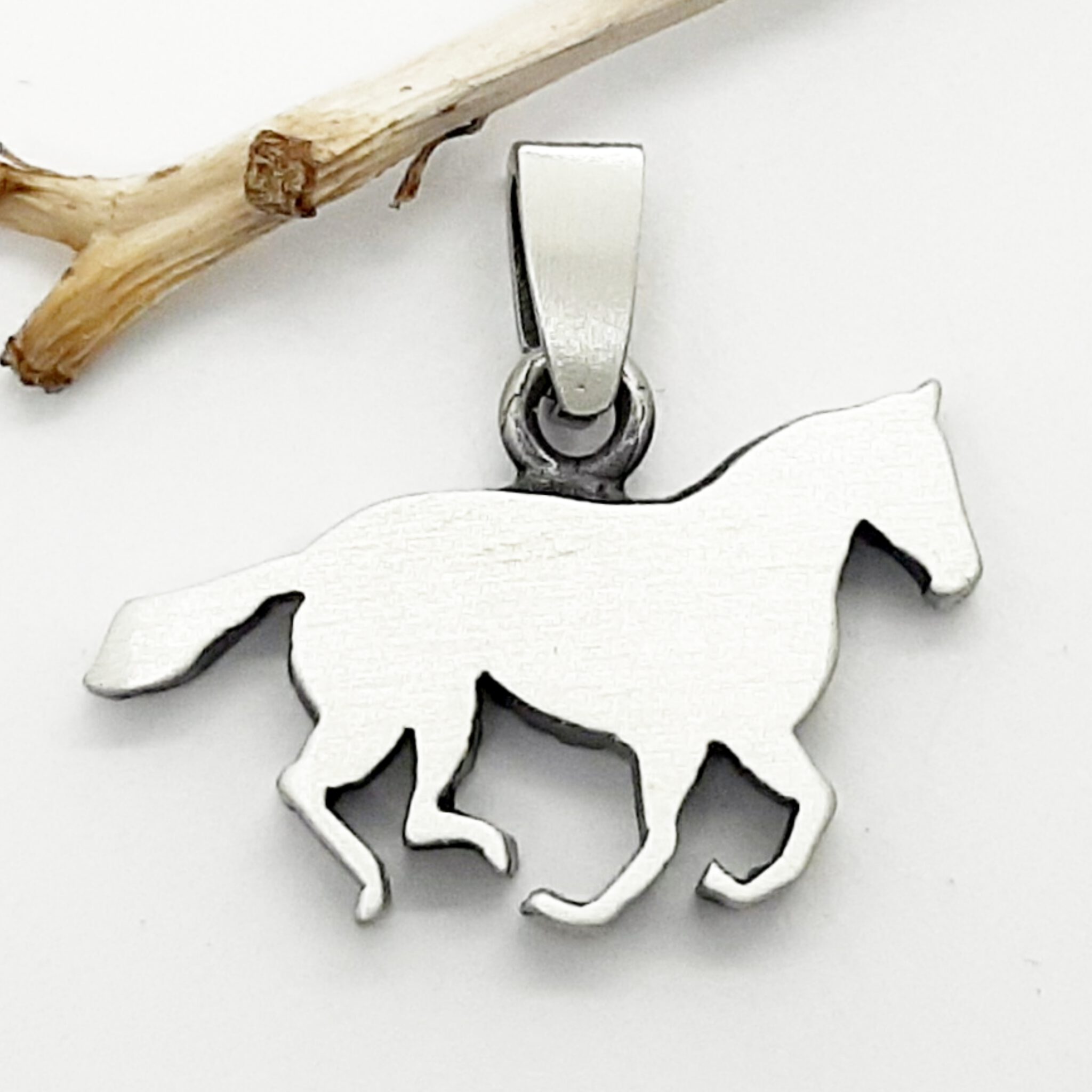 Nordform Anhänger Galloppierendes Pferd  Silber (24x16mm)