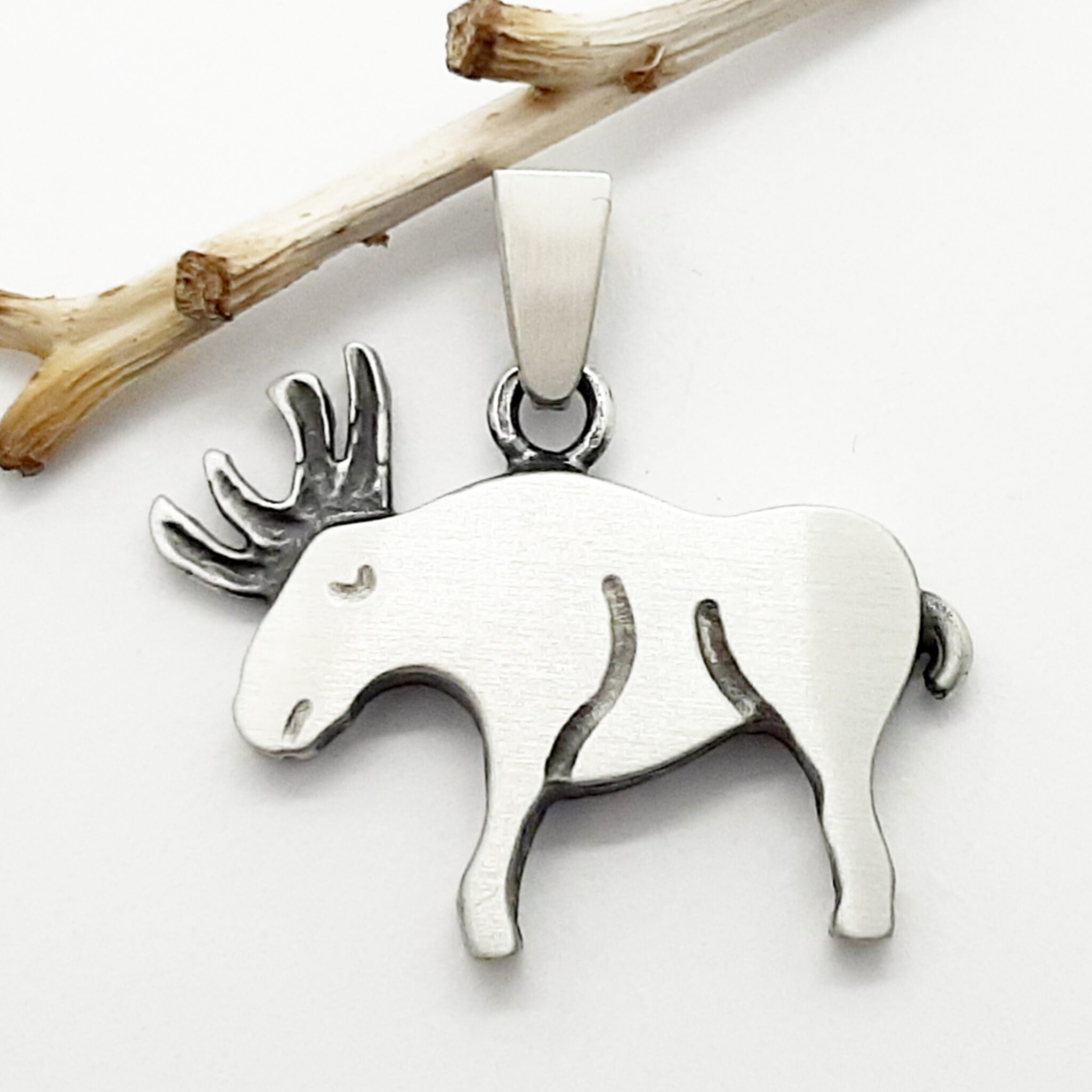 Nordform Elch Anhänger Silber (26x20mm)
