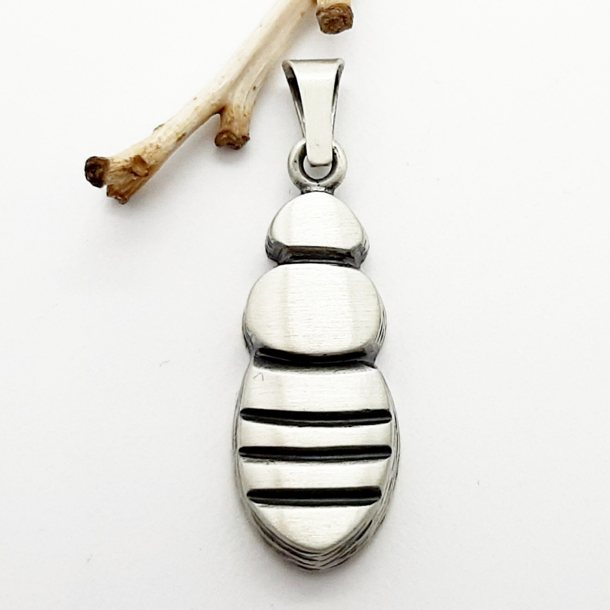 Nordform Anhänger Biene Silber (12x30mm)