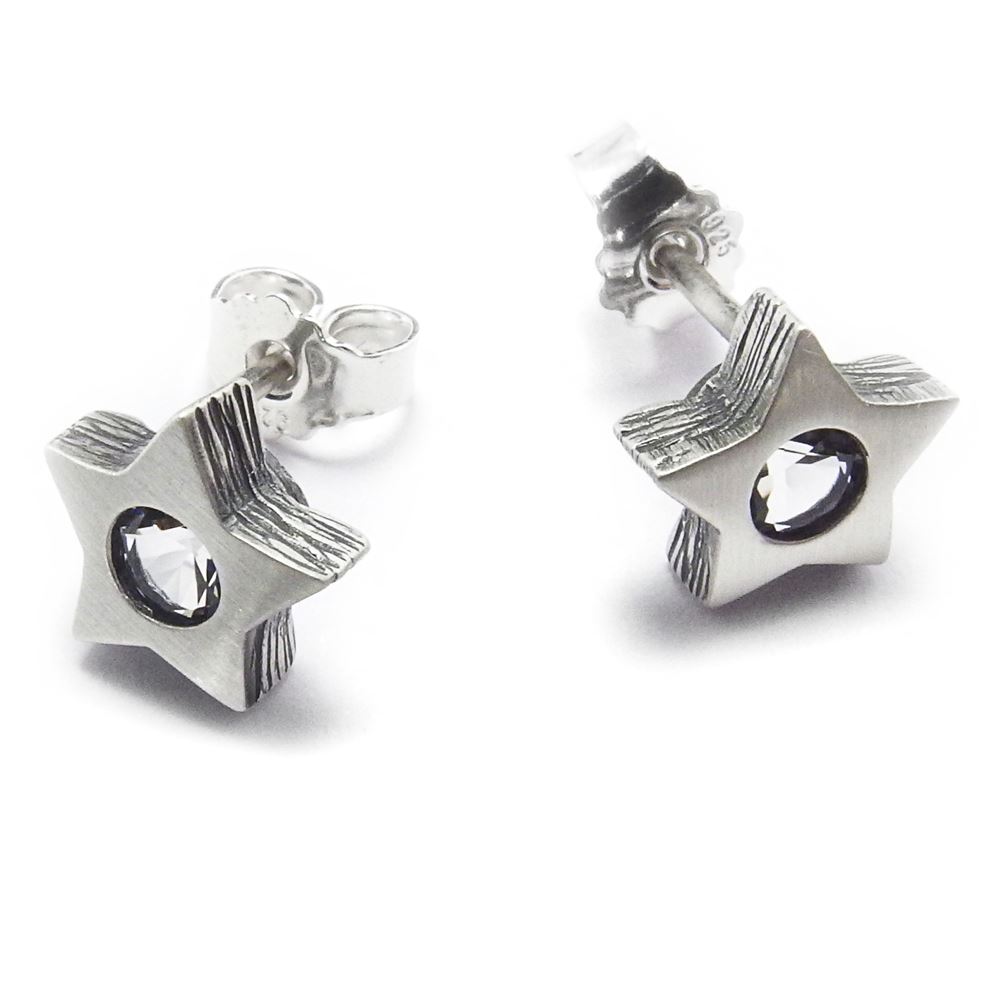 Nordform Ohrstecker Sternform (Klein) Silber Bergkristall Nordform Ohrstecker Sternform (Klein) Silber Bergkristall