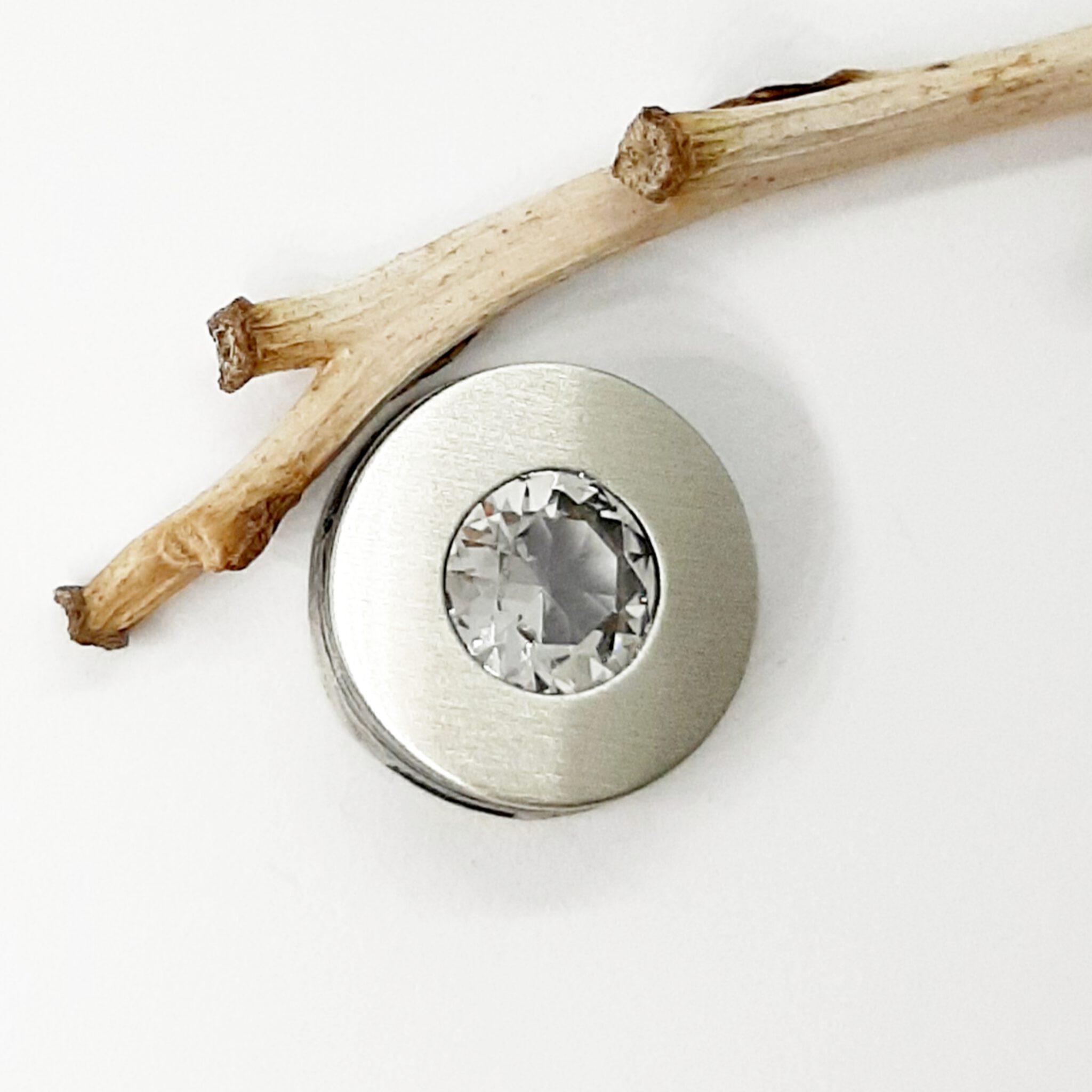 Nordform Anhänger Rund Silber mit Bergkristall (13x13mm)