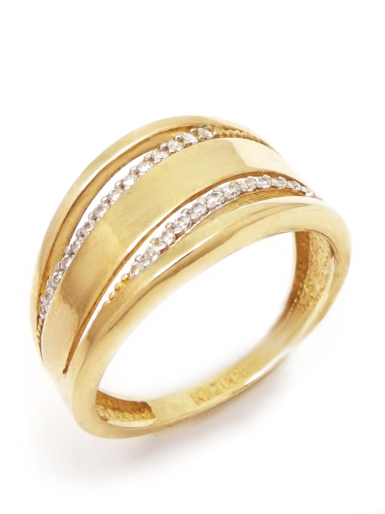 CEM Damenring  333/ Gelbgold Rhodiniert  mit Zirkonia Größe: 54 CEM Damenring  333/ Gelbgold Rhodiniert  mit Zirkonia Größe: 54