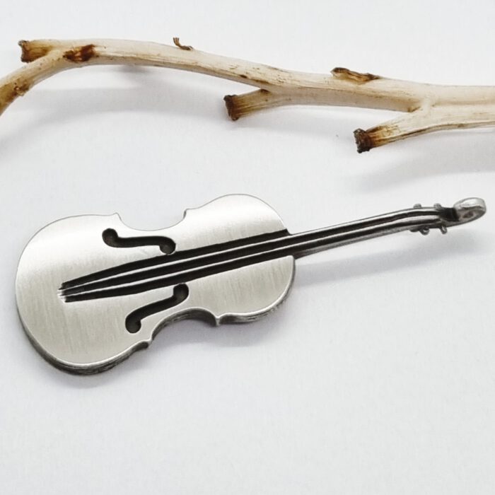 Nordform Anhänger Violine Silber (16x46mm)
