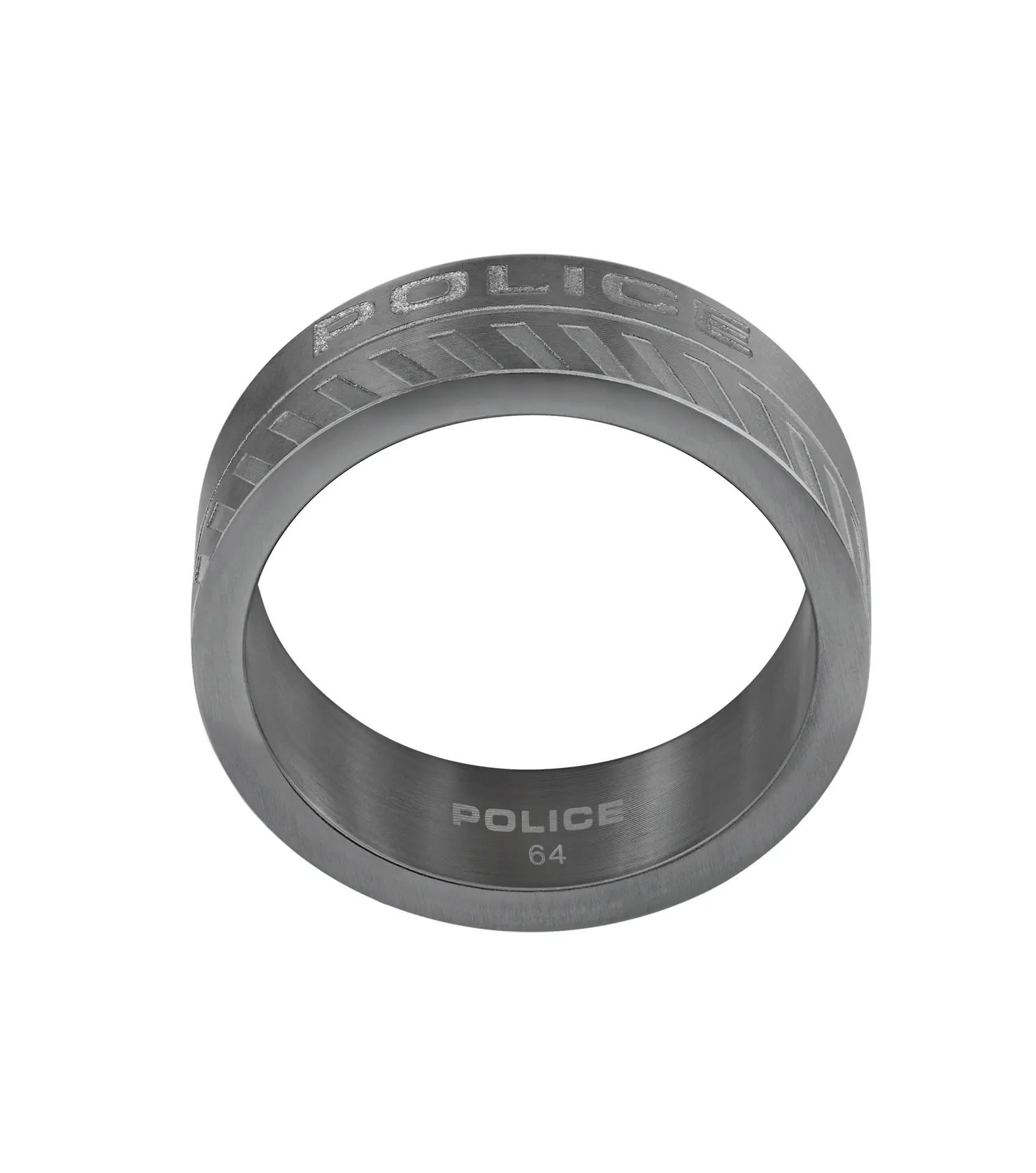 Police Trendstone Ring Edelstahl grau Gr. 64, 66