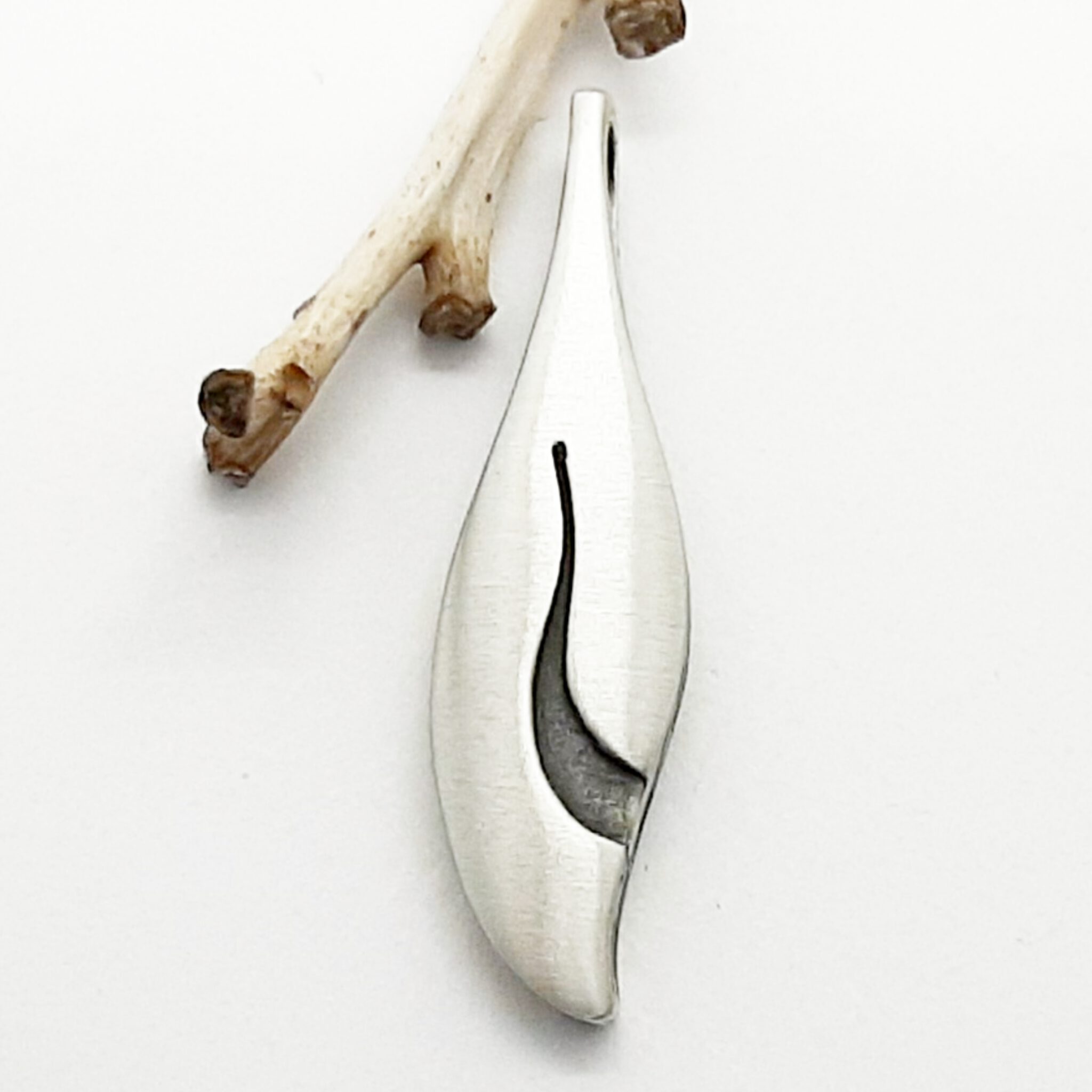 Nordform Länglicher Anhänger Silber (8x30mm)