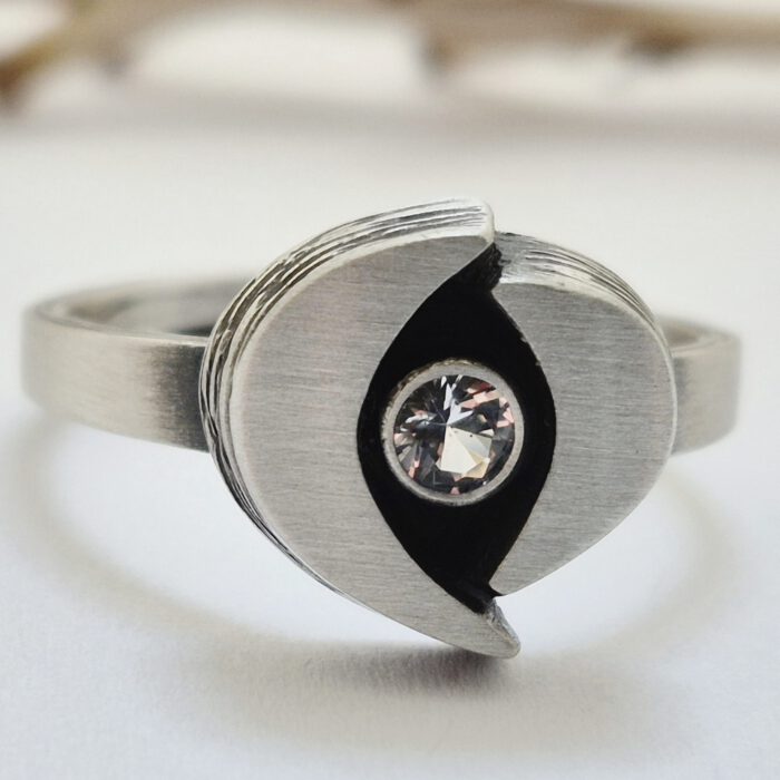 Nordform Ring (Auge) Silber Bergkristall
