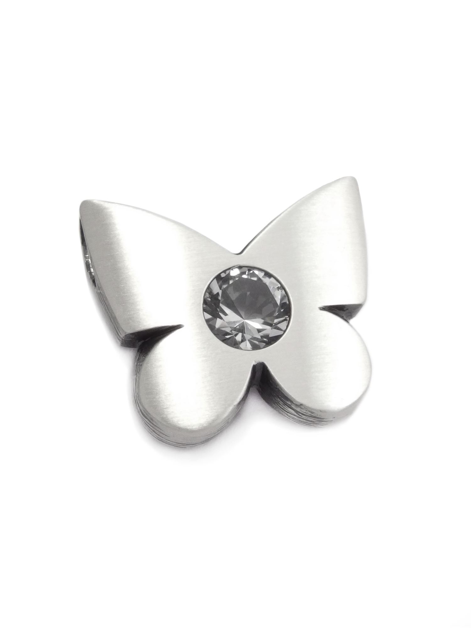 Nordform Schmetterlings-Anhänger Silber mit Bergkristall
