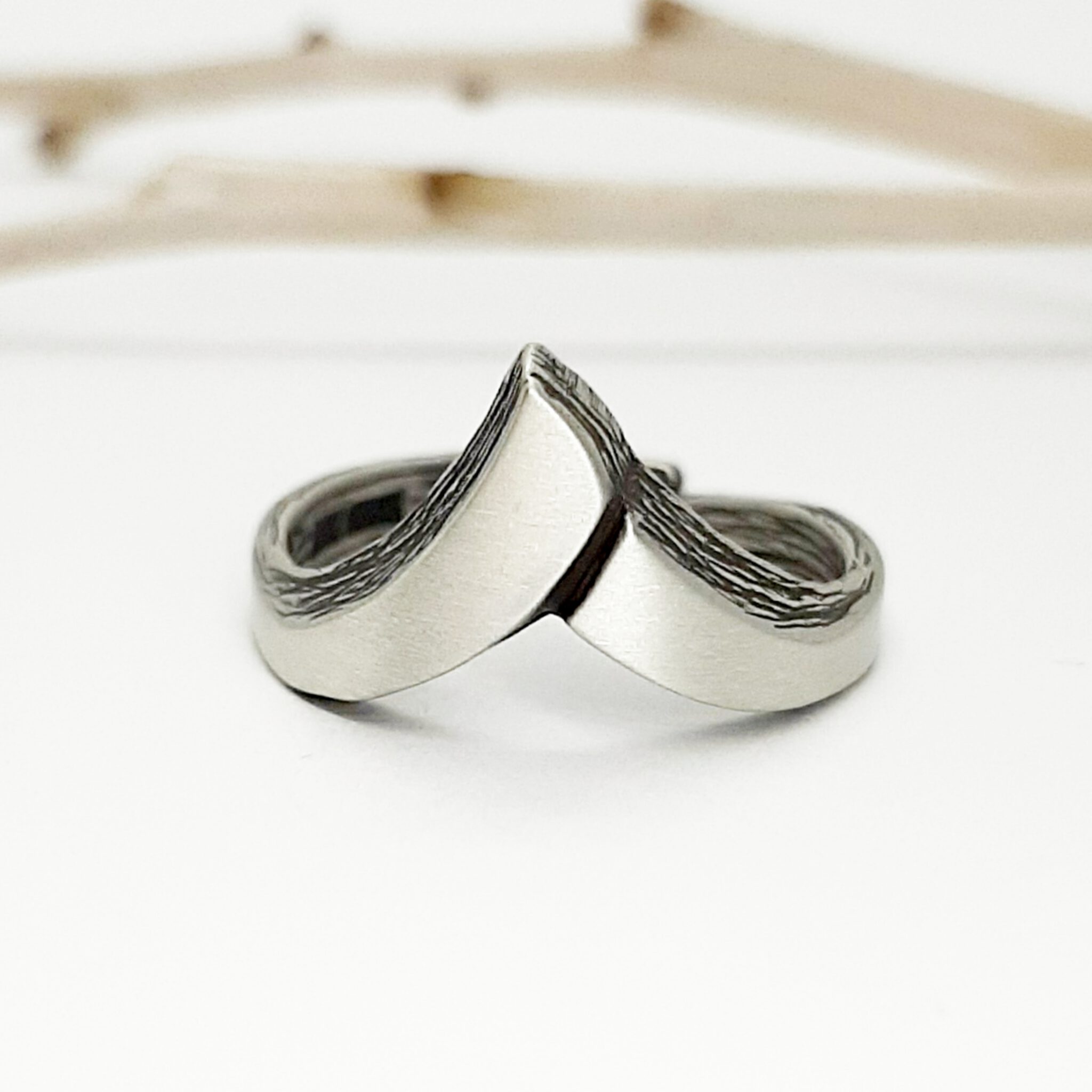Nordform Ring V-Form Silber