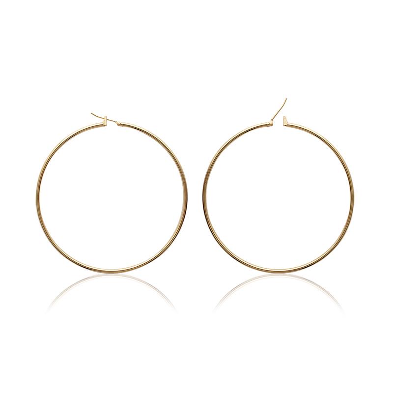 Große Creolen Ohrringe mit 3 Micron 750er Vergoldung