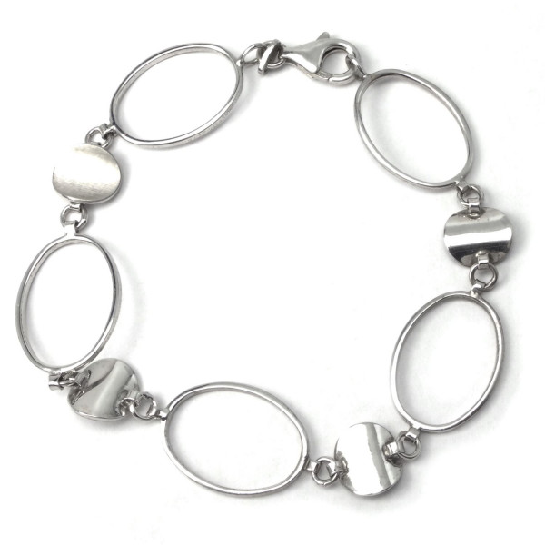 Großgliedriges Damen Armband 925/ Silber Rhodiniert ca. 20 cm