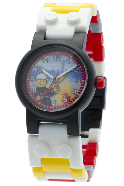 LEGO City 8020011 Feuerwehrmann Kinder-Armbanduhr mit Minifigur