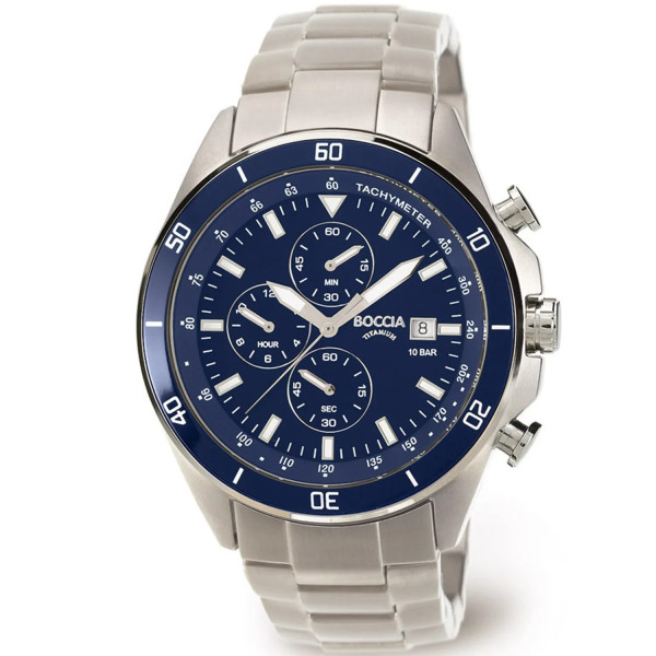 Boccia 3762-02 Herrenuhr Chronograph Titan