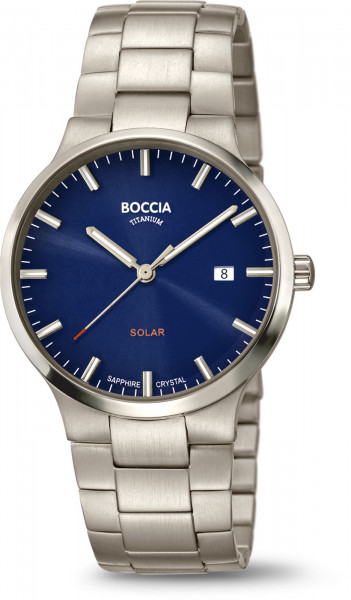 Boccia 3652-02 Herrenuhr Solar Titan mit Saphirglas