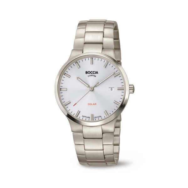 Boccia 3652-01 Herrenuhr Solar Titan mit Saphirglas