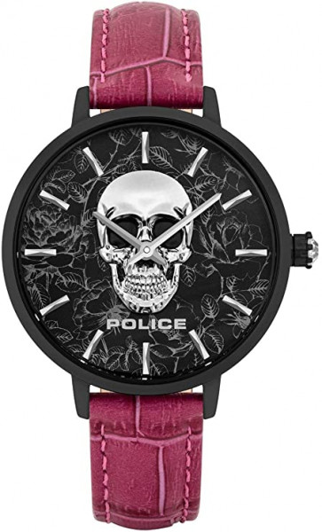 Police Unisex Analog Quarz Uhr mit Leder Armband PL16032MSB.02