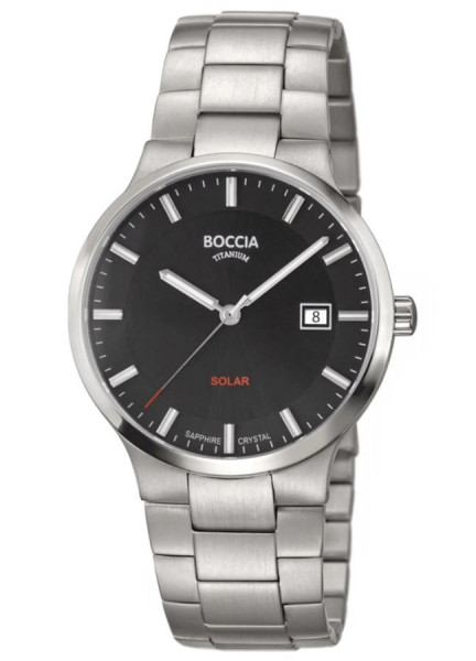 Boccia 3652-03 Herrenuhr Solar Titan mit Saphirglas